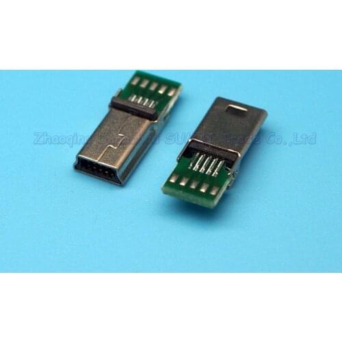 50pcs For Philips 10P male plug MINI USB 10PIN with PCB board + 330K resistance splint Welded wire type