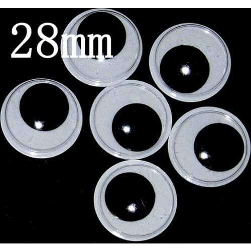 Free Shipping New Design Size 28mm Movable Toy Eye googly eyes Plastic Eye Without Self-adhesive (30pcs/lot)