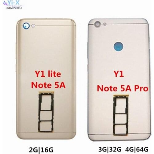 Housing For Xiaomi Redmi Note 5A / Note 5A pro Y1 / Y1 lite Back Cover Case Battery Rear Door + Sim card Holder Tray