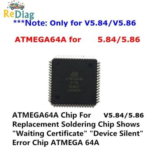 ATMEGA64A Chip For XPROG V5.84/V5.86 Replacement Soldering Chip Shows "Waiting Certificate" "Device Silent" Error Chip ATMEGA64A
