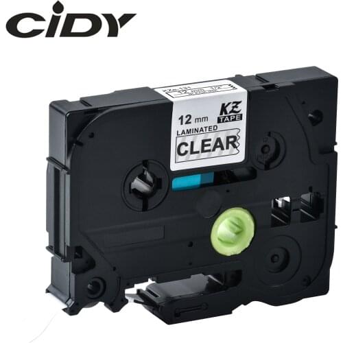 CIDY Tze 131 Tz131 Black on Clear Laminated Compatible P touch 12mm tze-131 tz-131 tze131 Label Tape Cassette Cartridge