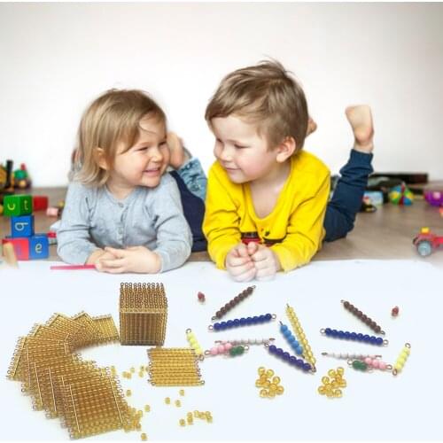 Montessori Kindergarten Toy Color Beads Maths Toy Number Training Decimal Learning System Counting Toy Plastic Teaching Aid f