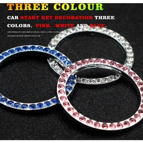 Car Engine Start Button Stop Switch Key Decor Diamond Crystal Switch Cover Decorative For JEEP Compass Renegade Cherokee Patriot