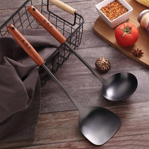 Creative Stainless Steel Turner Soup Ladle with Long Handle Kitchen Cooking Tools Set Big Spatula Cooking Utensil Kitchenware