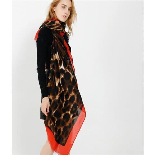LaMaxaPa 2018 New Fashion Winter Warm Women/Lady Leopard Print Scarf Pashmina Shawls and Wraps Long Female 180*90CM