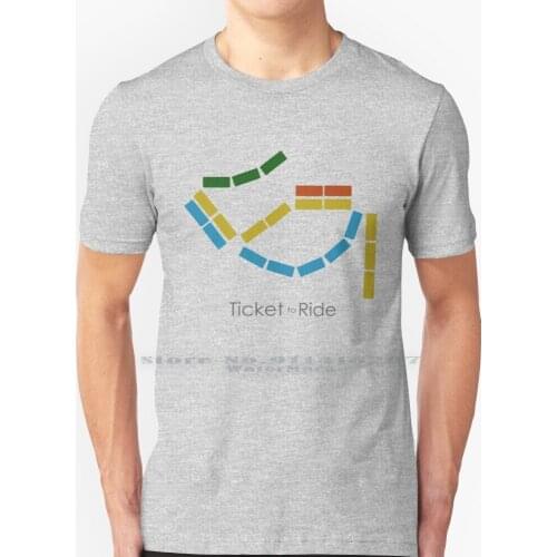 Minimalist Ticket To Ride T Shirt 100% Pure Cotton Ticket To Ride Board Game Minimalist Ticket To Ride Minimalist Board Game