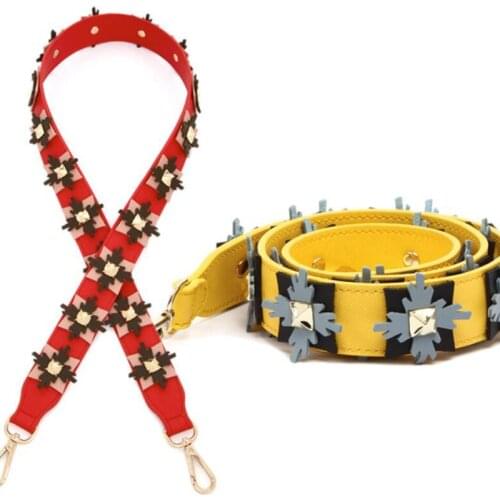 FASHIONS KZ Bag Handles Strap Colorful Flowers Color Bag Belts Wide Handbag Band Replacement for Bag DIY Accessories KZ151309