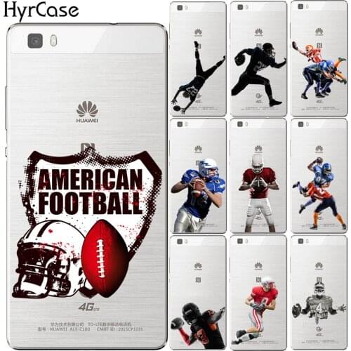 American Football Rugby Soft TPU Case Cover For Huawei P8 P9 P10 P20 Lite Plus Mate 10 Pro Y5 Y6 II Y3 Y7 2017 Honor 9 6X 7X