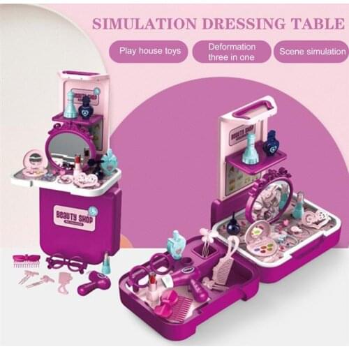 1 Set Dollhouse Ice Cream Shop Early Education Funny Interactive Dollhouse Jewelry Dressing Set Handcase for Decoration Toy Set