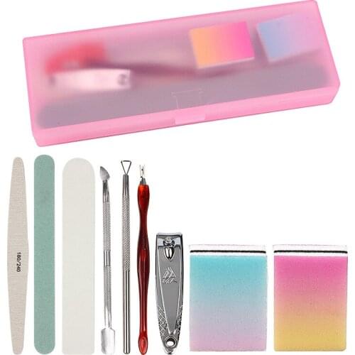 Nail Files Set Professional Manicure Pedicure Set Nail Buffers Nail Files Double Sided Emery Board Grooming Kit Pedicure Tool