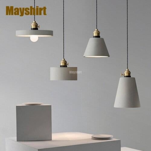 Nordic Cement Pendant Lights Vintage Industrial Cafe Bedside Dining Room Light Fixtures Living Room Decor Kitchen Bedroom Lamps