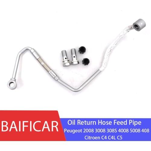Baificar Brand New Genuine Turbo Charger Oil Return Hose Feed Pipe For Peugeot 2008 3008 308S 4008 5008 408 Citroen C4 C5 1.6T