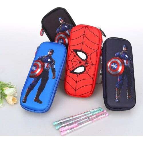 Big Pencil For Boys Batman Pencil Superman Hero Series Pencil Bag Captain America Stationery Pen Case School Supplies