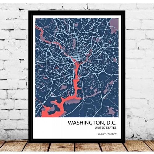 US City Washington Poster