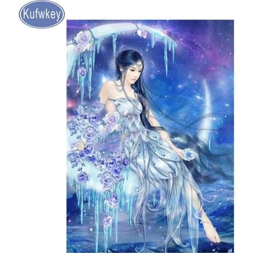 Full Diamond Embroidery 3D diy Diamond Painting Cross Stitch"moon fairy"Mosaic diamond Pattern Rhinestones,diamond mazayka