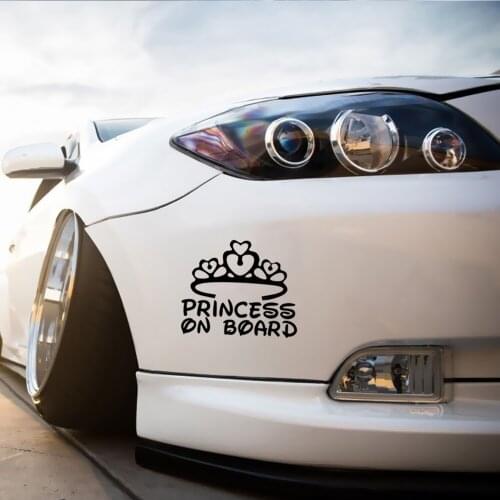 Princess on Board Car Body Styling Sticker Removable Waterproof
