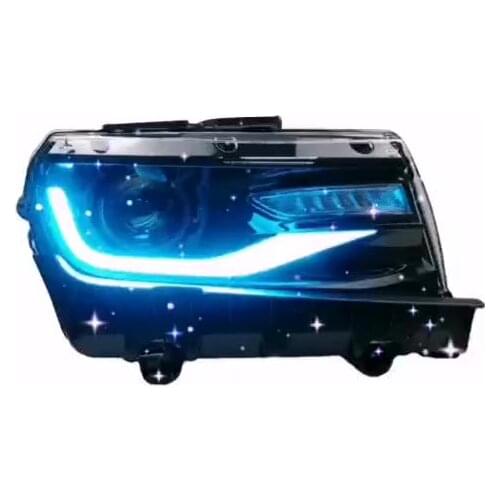 Goodmolds manufacturer factory wholesales head lamp 2014 2015 RGB LED DRL 5th Gen ss Dazzle Headlights For Chevrolet Camaro