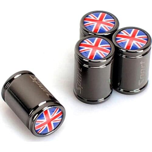 Sport Copper Auto Car Tire Wheel Valve Dust Caps Cover For Opel Astra G H Mokka Insignia Vectra Meriva Corsa With UK Color Flag