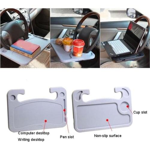 1pcs Car Steering Wheel Storage Table Auto Organizer Laptop Table Multi-functional Steering Wheel Dining Plate Computer Holder