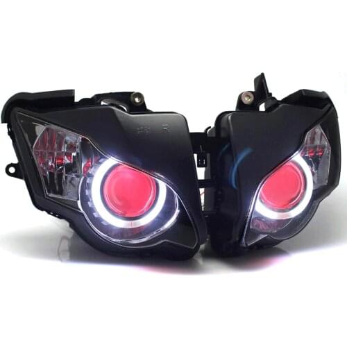 Motorcycle Headlight Assembly For Honda CBR1000RR 08-11 HID Projector Conversion Light LED White Angel Red Demon Eyes Headlamps