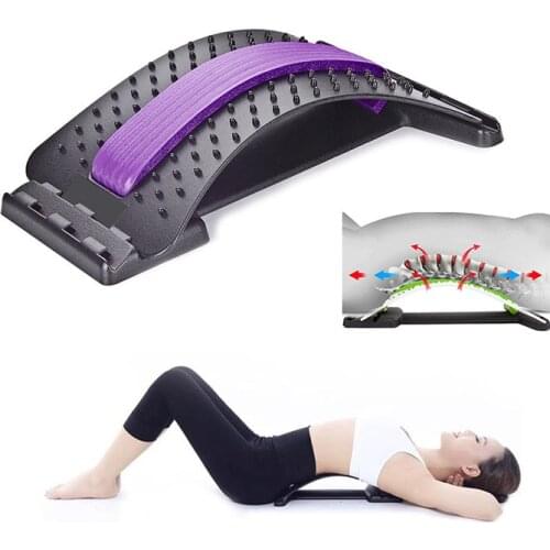 Back Massager Stretcher Fitness Massage Equipment Stretch Relax Stretcher Lumbar Support Spine Pain Relief Chiropractic Tool