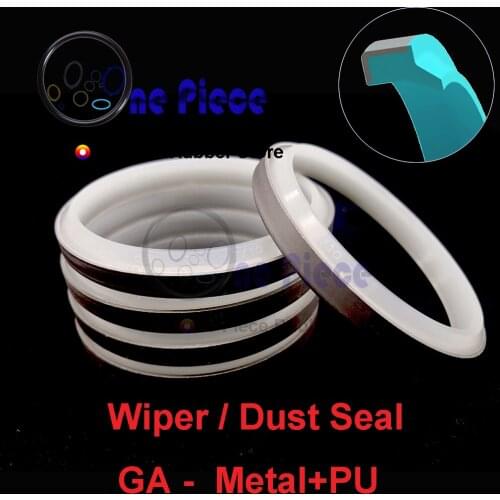 GA Wiper seal 50 / 70 / 75 Dust ring hydraulic cylinder parts industry PU +Metal Rubber scraper ring steel+PU AM rubber seals