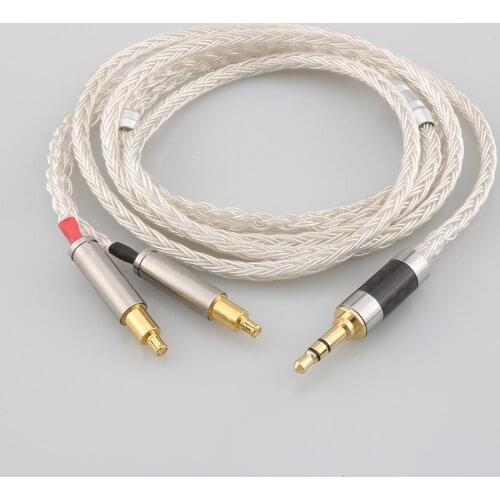 High Quality 16 Core OCC Silver Plated Headphone Cable For Audio Technica ATH-ADX5000 MSR7b 770H 990H ESW950 SR9 ES750 ESW990