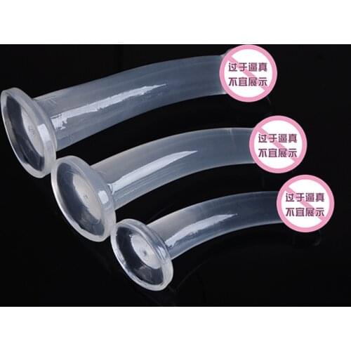 Jelly Dildo Anal Plug Butt Beads Crystal Transparent Penis with Suction Cup Sex Toys for Women Men Gay G Spot Prostate Massager