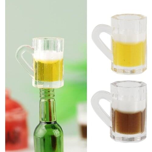1:12 Dollhouse Mini Beer Mug Mini Jam Resin Dollhouse Simulation Accessories Model Decoration Dollhouse Kitchen M8H6