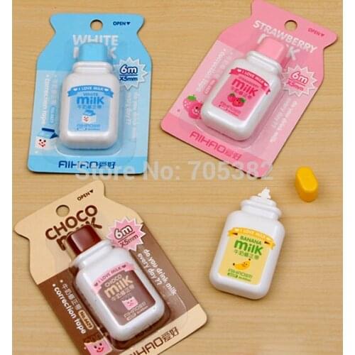 1pc/lot Milk Bottle Shape Correction Mistake,Package Cute Correction Tapes (ss-8813)