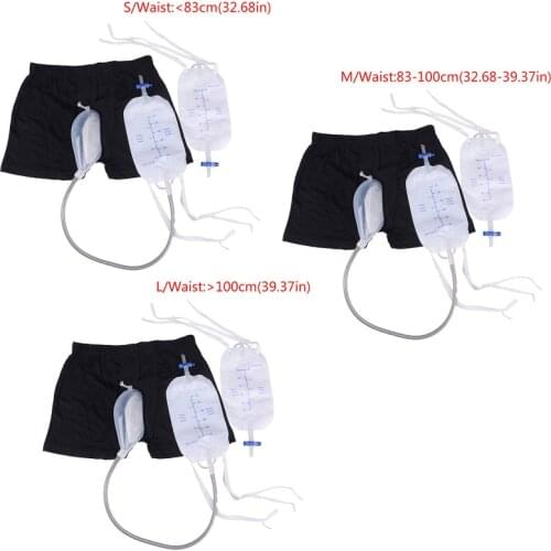 Reusable Male Urinal Bag Urine Bag Silicone Urine Funnel Pee Holder Collector With Catheter For Old Men Feminine Hygiene 3Sizes