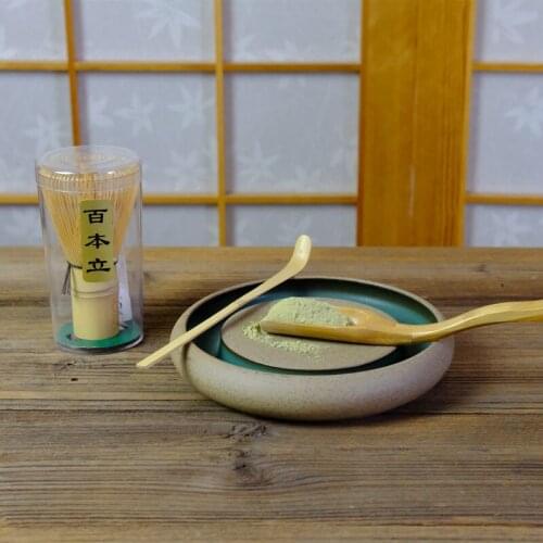 3PCS Japanese Tea Set Includes Matcha Bamboo Whisk Traditional Scoop & Tea Spoon