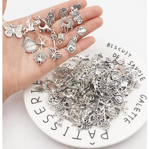 30Pcs Vintage Mix Alloy Animal Butterfly Charms Pendant Bracelet Neaklace Connector Accessories For DIY Jewelry Making Findings