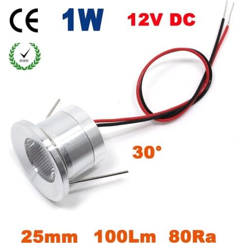 6pcs/set 1w 100lm12v Dc 30 Degree Mini Led Downlight For Hotel Shop Mall Commercial Decoration Lighting