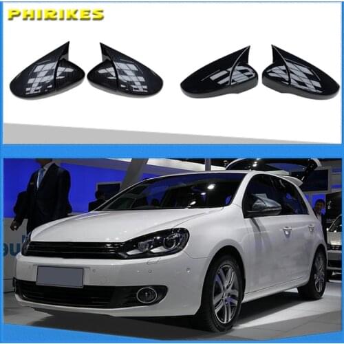 Side Rearview Mirror Caps Cover For Volkswagen for VW Golf 6 GTI MK6 2009-2014 Door Wing Mirror Cover Trims Trim Holder