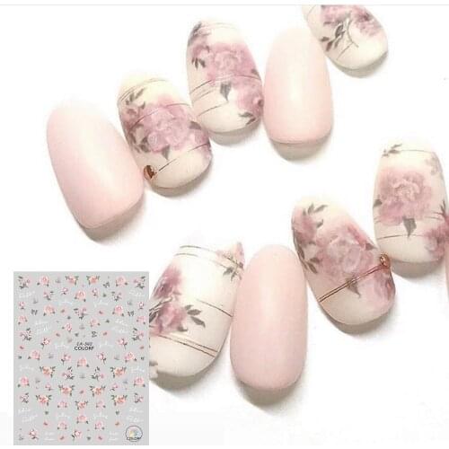 CA series CA-362 rose DESIGNS COOL 3d nail art stickers decal template diy nail tool decorations