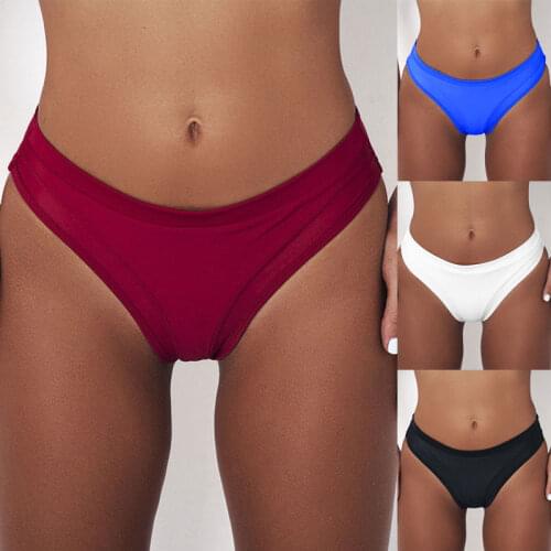 One-piece Women Plus Size Retro Solid Swimming Bottom Woman High Waist Bikini Swimwear Swim Bottoms S-XXL