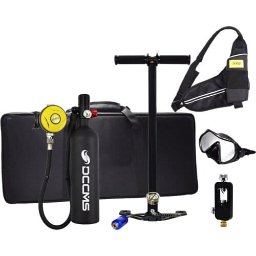 DCCMS 1L Mini Scuba Tank Dive Cylinder Diving Oxygen Tank Snorkeling Gear Respirator Snorkeling Underwater Breathing Equipment