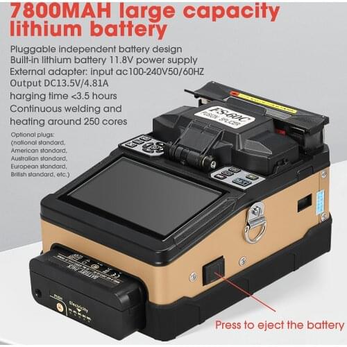 Comptyco FS-60C Golden Automatic Fusion Splicer Machine Fiber Optic Fusion Splicer Fiber Optic Splicing Machine tool box