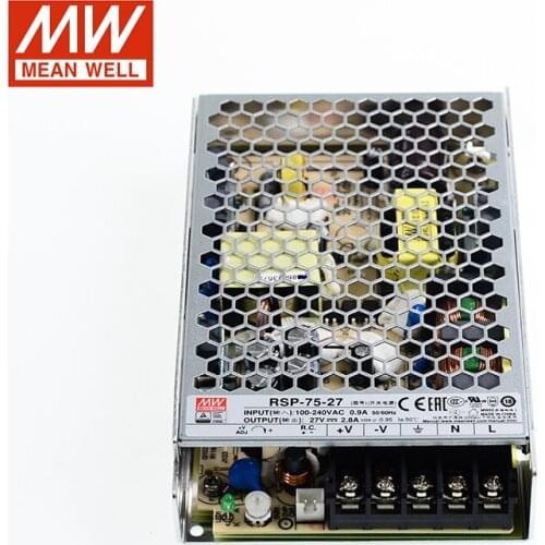 MEAN WELL RSP-75-27 Switching Power Supply 110V/220V AC to 27V DC 2.8A 75W pfc Meanwell RSP-75 Transformer replace of SP-75-27