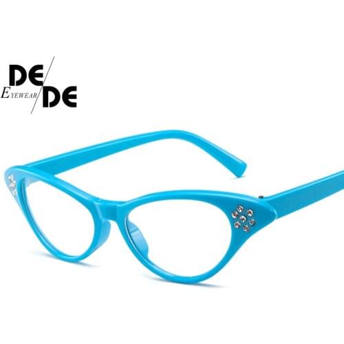 Classic Cat eye Retro Spectacle Frame diamond-studded quincunx Prescription Eyewear Sunglasses Women
