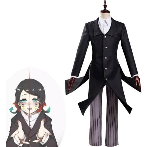 Kimetsu no Yaiba the Movie: Mugen Train Enmu Cosplay Costumes Uniform Pants Dream Role Play Full Sets Halloween Carnival Party