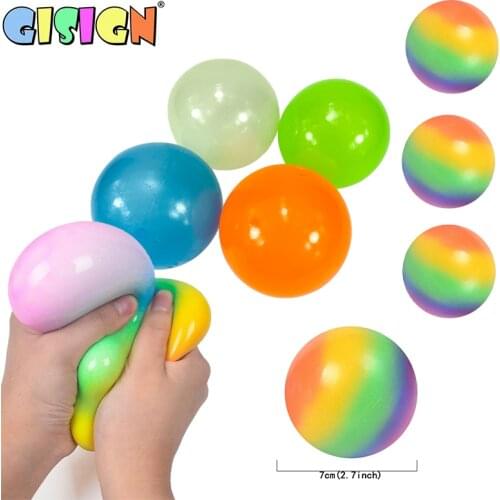 Colorful Vent Ball Press Decompression Toy Relieve Anti Stress Balls Hand Squeeze Fidget Toy Pack For Child Kids Antistress