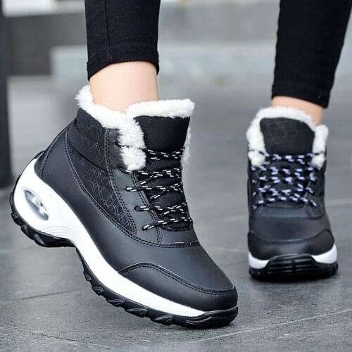 Winter Sneakers Women Plush Womens Running Shoes Air Lightweight Womens Shoes with Platform Fashionable Womens Sneakers#A3