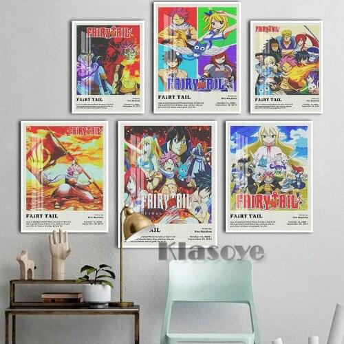 Fairy Tail Hot Japanese Anime Art Prints Poster Manga Character Modern Canvas Painting Fans Collection Gift Bedroom Home Decor