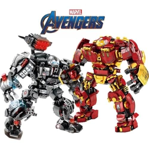 New Marvel Heroes Iron Man Mech Building Blocks Anti-Hulk Mech Stark Industry Figures MK38 MK44 Bricks Boy Kid Gift Toy 76013