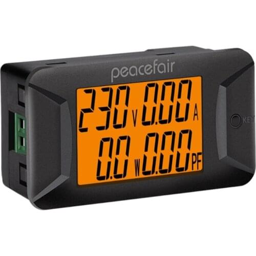 AC Single Phase 40-400V 100A Digital Wattmeter Voltmeter Ammeter Electric Instrument Power Factor Meter PZEM-028
