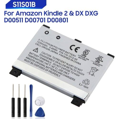 Original Replacement Battery For Amazon Kindle 2 & Kindle DX DXG D00511 D00701 D00801 S11S01B Genuine Battery 1530 mAh