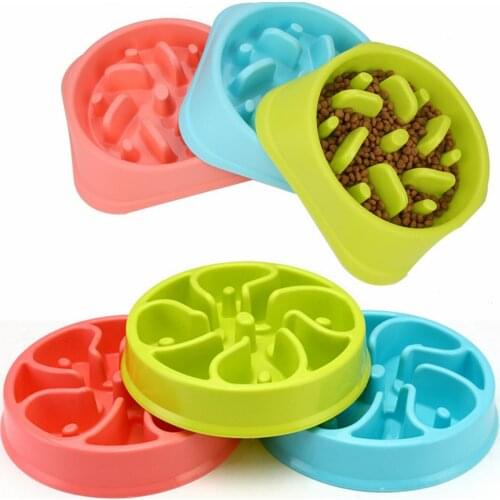 2021Portable Pet Dog Feeding Food Bowls Puppy Slow Down Eating Feeder Dish Bowel Prevent Obesity Dogs Supplies Dropshipping