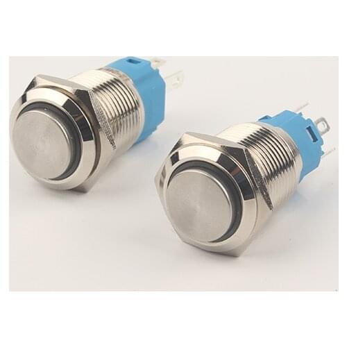 12mm self-locking waterproof LED lighted push button switch
